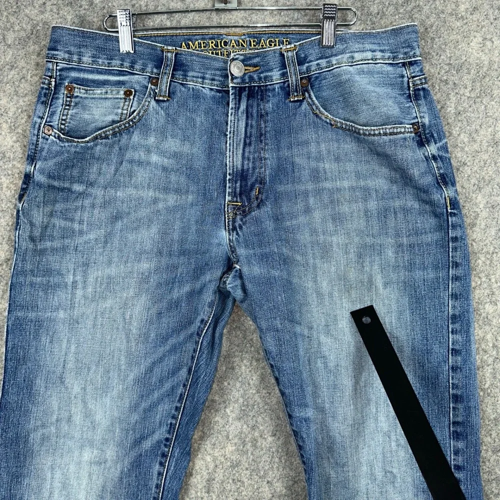 American Eagle Jeans Mens 34x30 Blue Original Boot Denim Medium Wash 100% Cotton